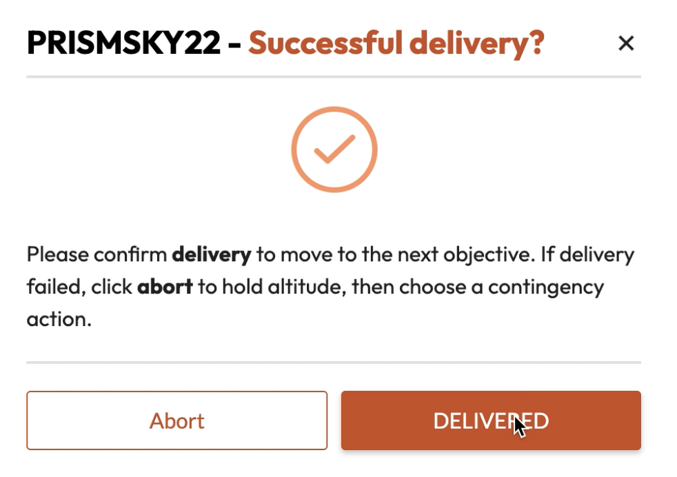 Successful delivery? Popup