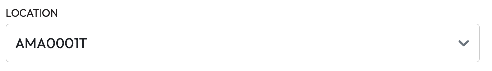 LOCATION dropdown